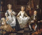 William Hogarth Graham s children oil